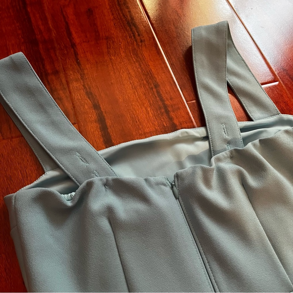 Abercrombie & Fitch Wide strap slim midi blue dress - Picture 5 of 9